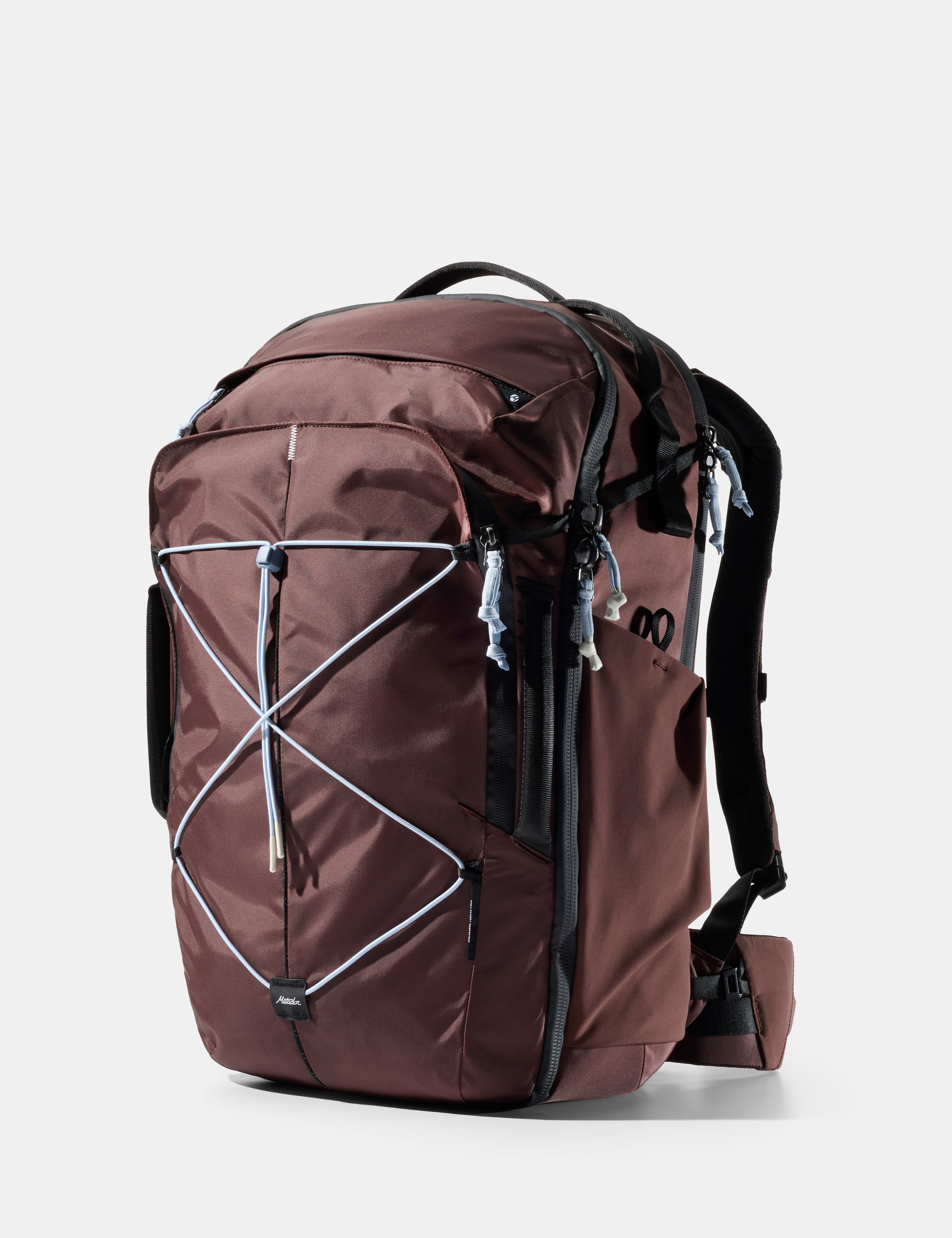 Garnet bag with light blue cord